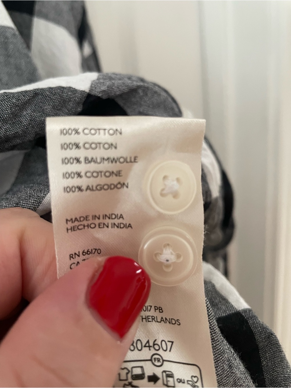 Maeve by Anthropologie Black & White Buffalo Check Button-Up Shirt - Picture 4 of 5